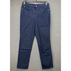 Style & Co Womens Size 10 Blue Straight-Leg Tummy Control Denim Jean Stretch